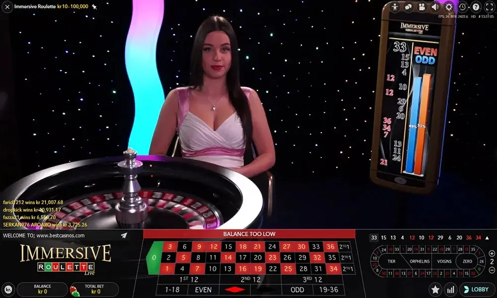 jeu de la roulette immersive