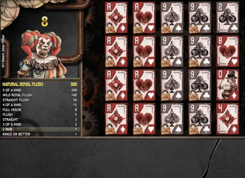 jeu de poker Steam Joker