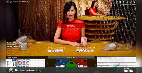 Révélation cartes baccarat